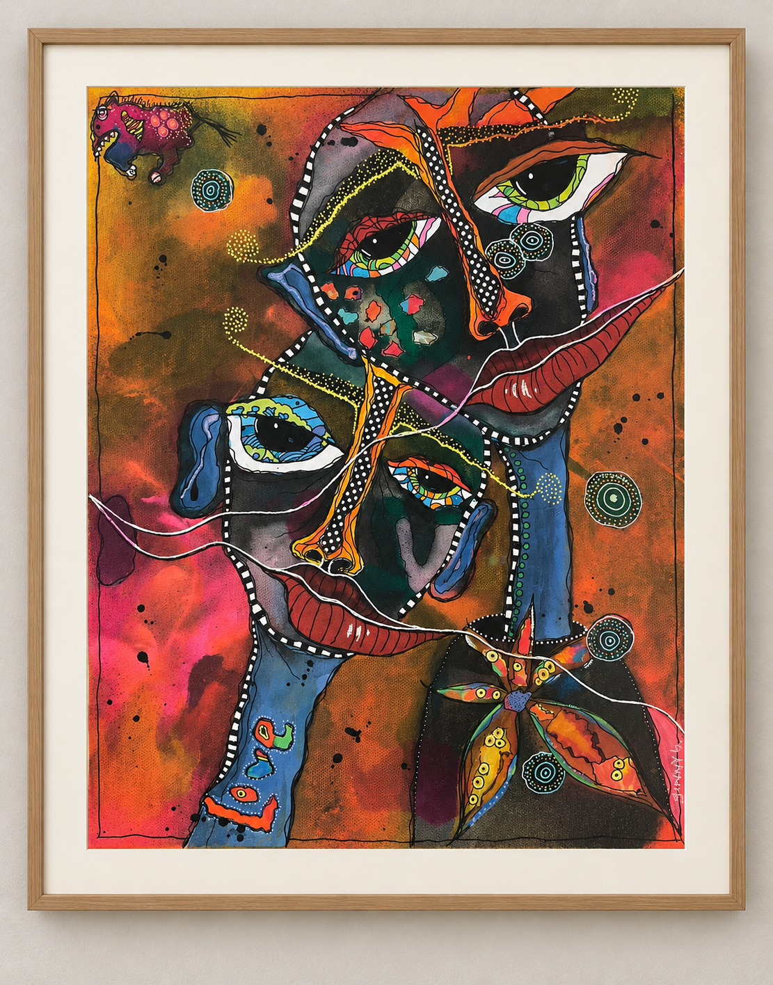 Be You, Not Them Abstract Face Art Print 11x14 | Fabulous Firefly