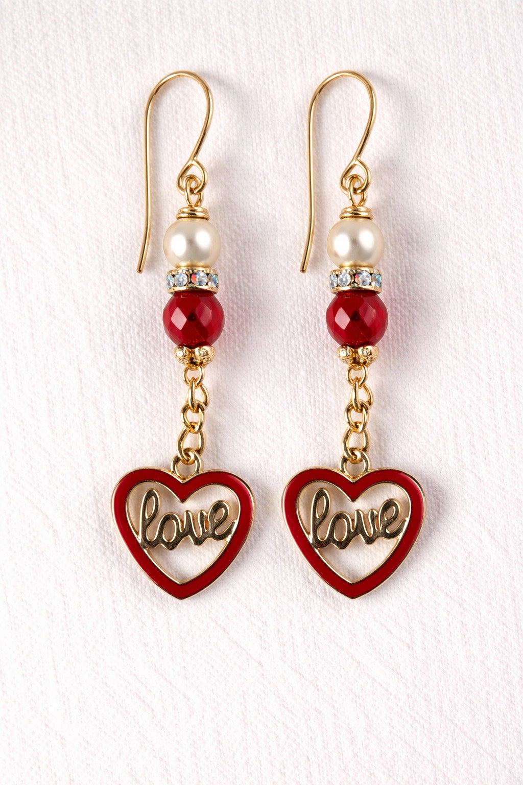 All the Love Heart Drop Earrings
