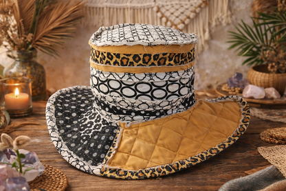 Dorothy Jean Reversible Boho Patchwork Hat – Wild Star Edition”