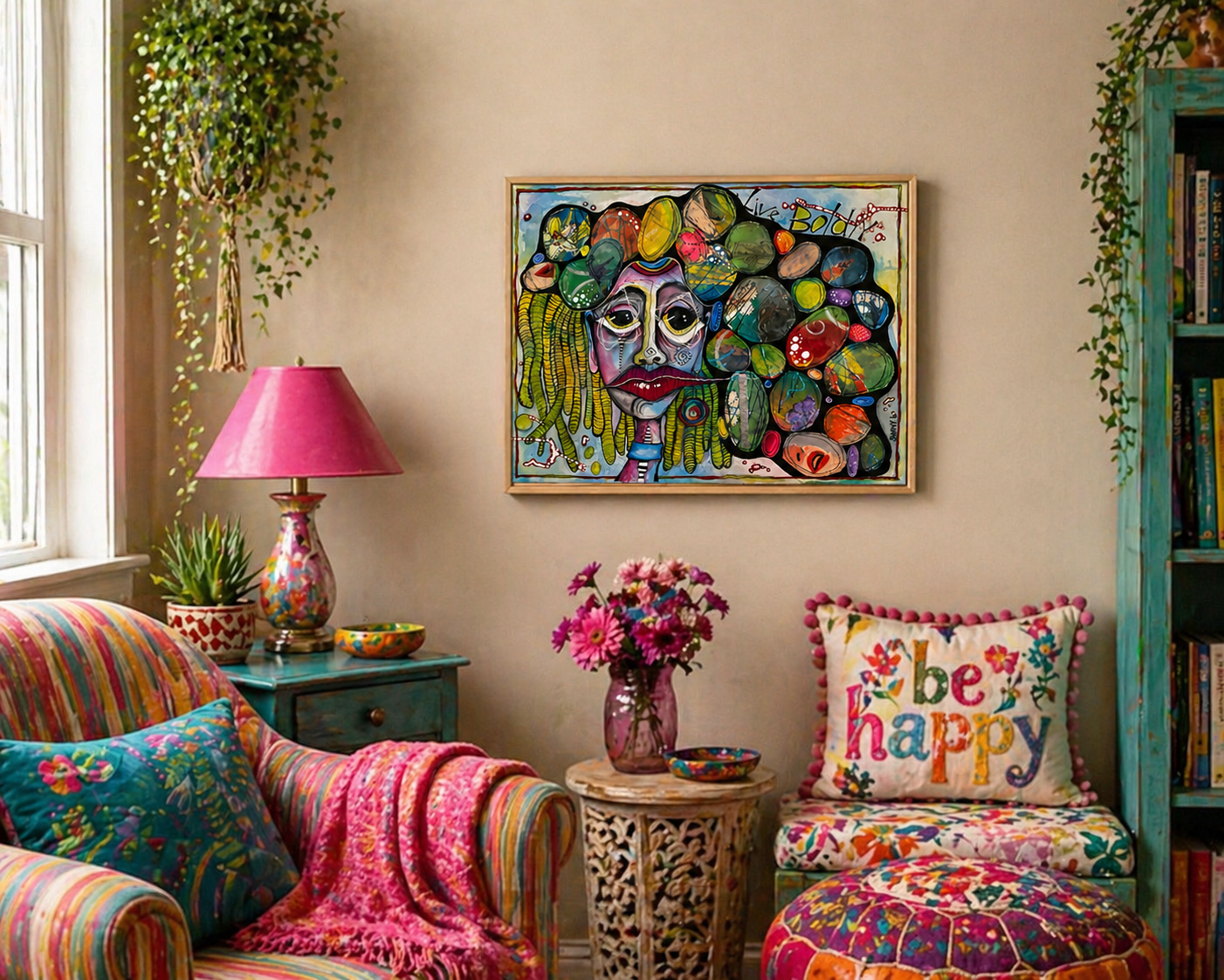 SOLD - Live Boldly – Mixed Media Acrylic Painting on Canvas (16x20)