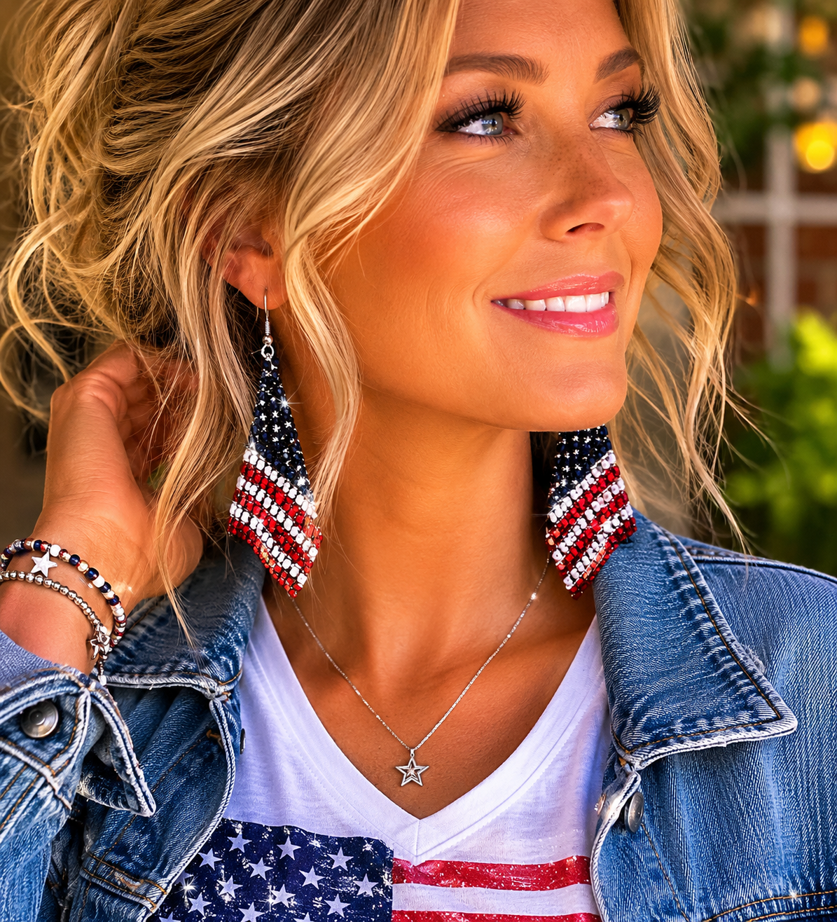 Stars & Stripes Shimmer Earrings