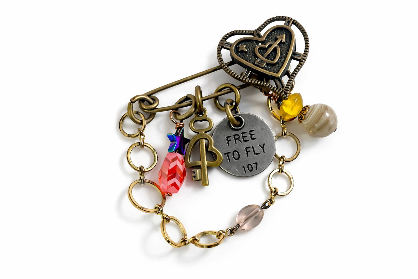 Free To Fly Charm Pin