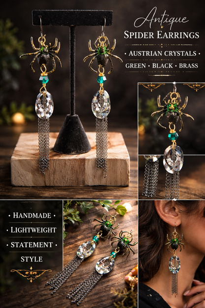 🕷️   Midnight Widow Statement Earrings