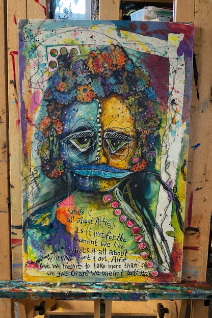 "What's It All About Alfie?" - Mixed Media Portrait