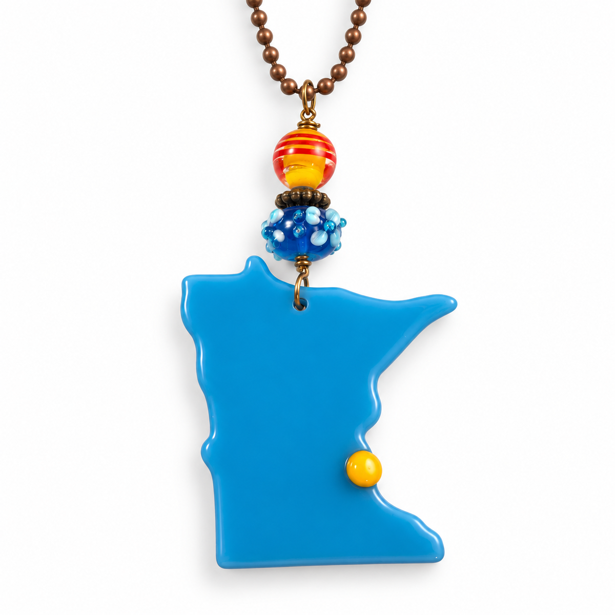 Minnesota Pendant Necklaces – Mixed Beads, Crystals & Team Charms
