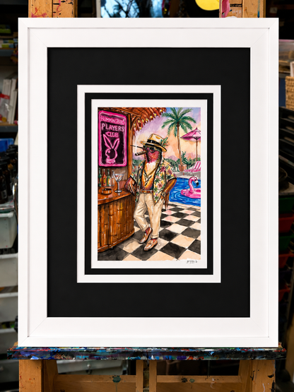 Sugar Hustlers | Set of 4 Original Framed Watercolors 16" x 20"