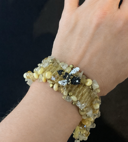 Honey Behive — Hand-Beaded Bee Bracelet