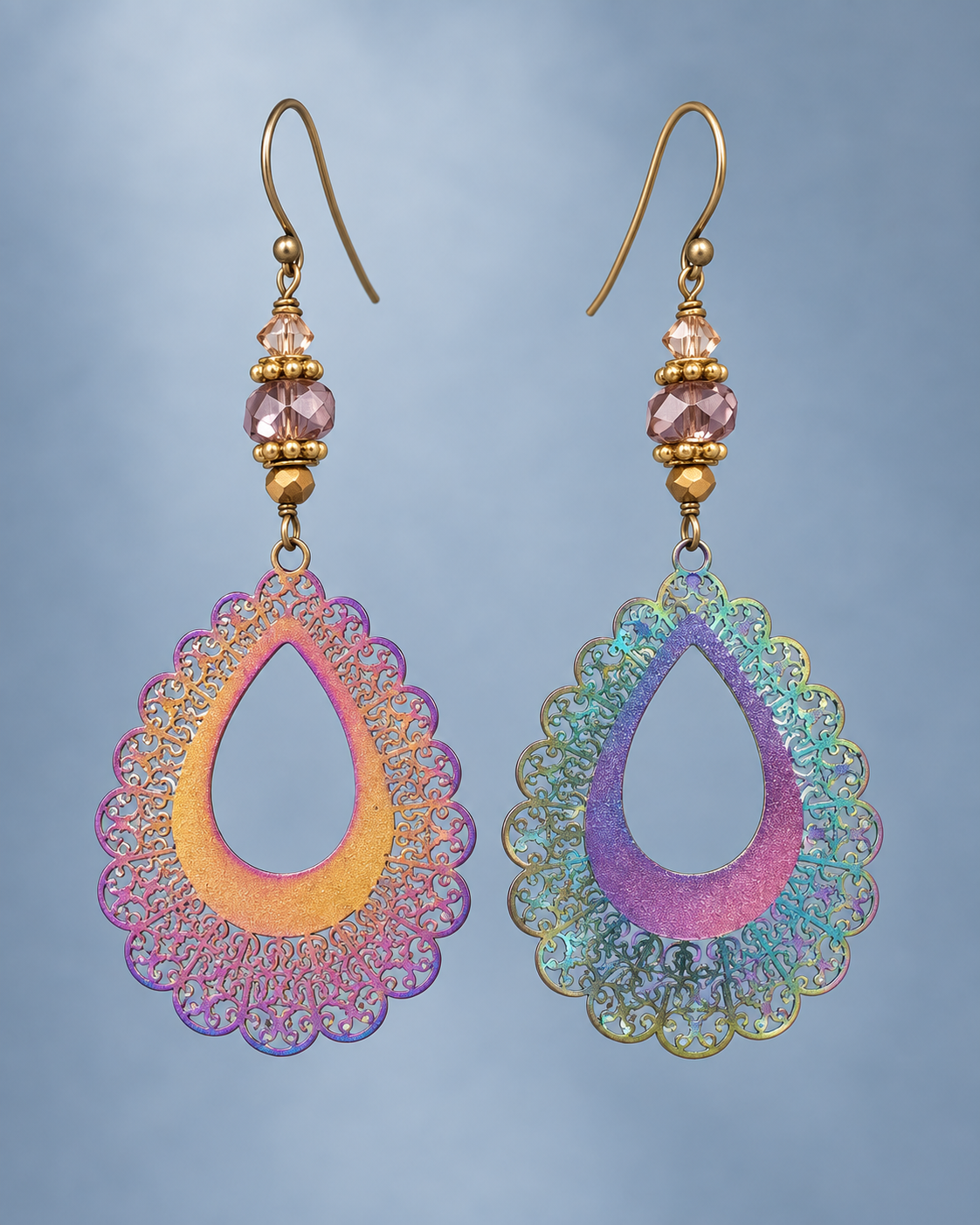 Aurora Color-Shift Earrings with Swarovski Crystals