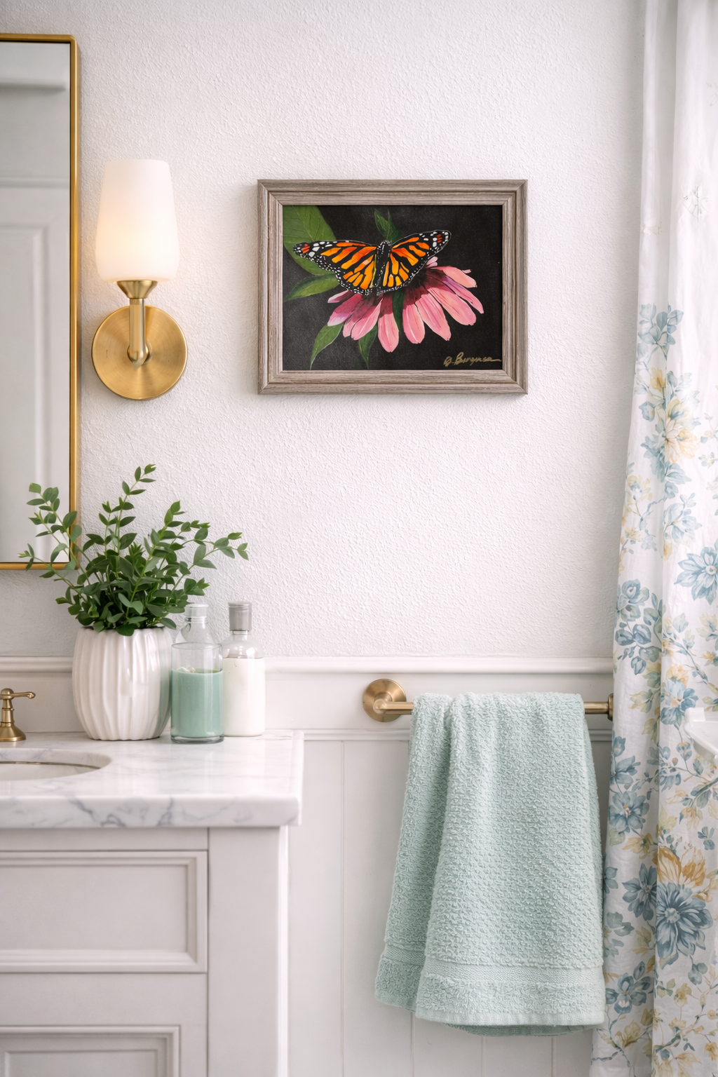 “Monarch Moment – Original Acrylic Butterfly Painting”