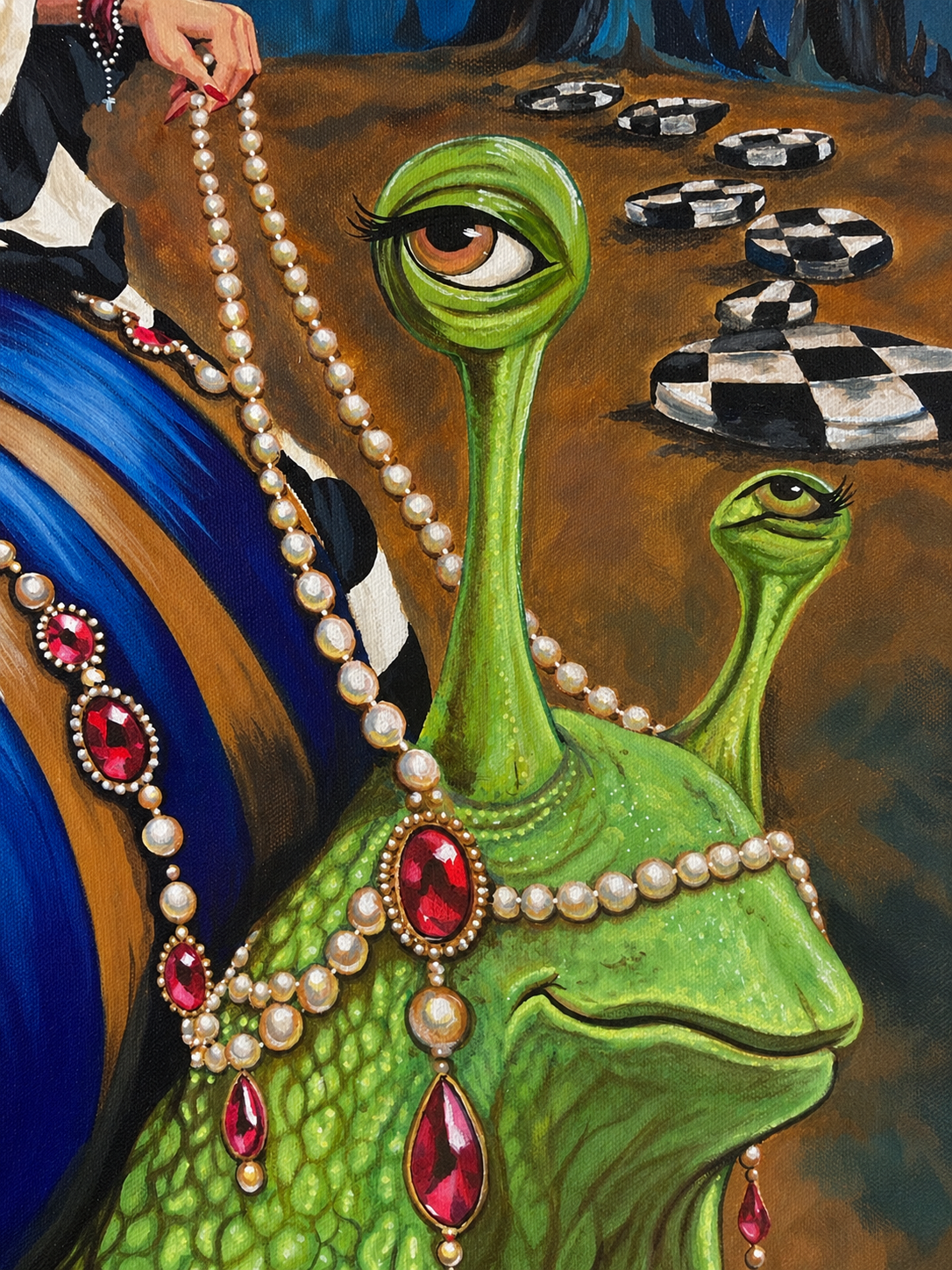 Fashionably Late to the Coven – Original 24″ × 36″ Painting