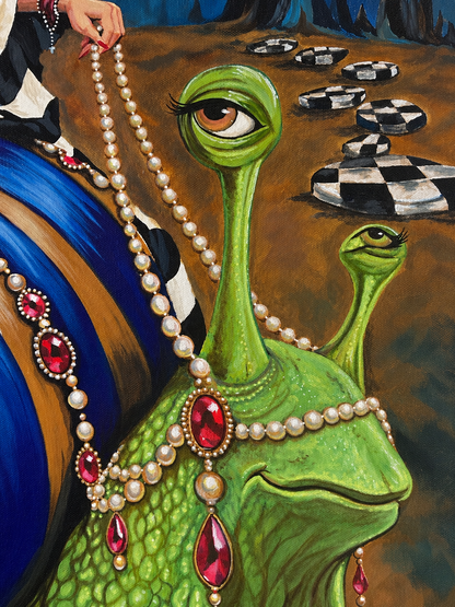 Fashionably Late to the Coven – Original 24″ × 36″ Painting