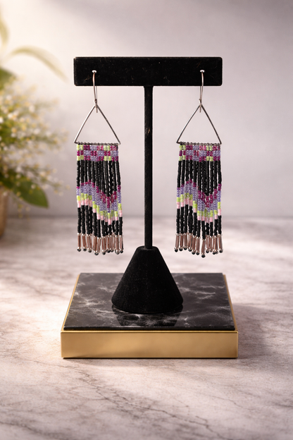Midnight Garden Fringe Earrings