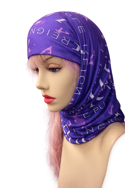 Purple Reign™ VersaWrap – Multifunctional Neck Gaiter, Balaclava, Beanie & Head Wrap