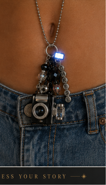 Flashbulb Memories Camera Necklace – Light-Up Retro Camera Charm Necklace