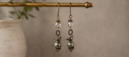 Silver Songbird Earrings