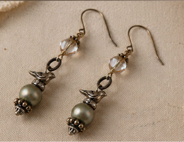 Silver Songbird Earrings