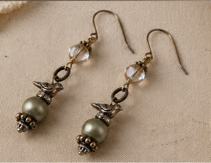 Silver Songbird Earrings
