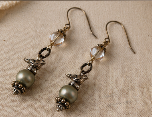 Silver Songbird Earrings