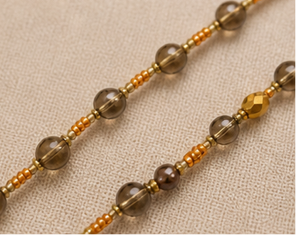 Sunlit Relic Tassel Necklace – Hand-Blown Glass & Swarovski Crystal (24”)