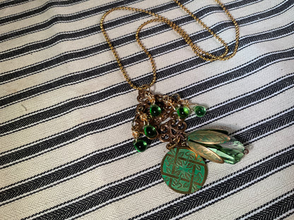 Necklace - Green Crystal Beauty