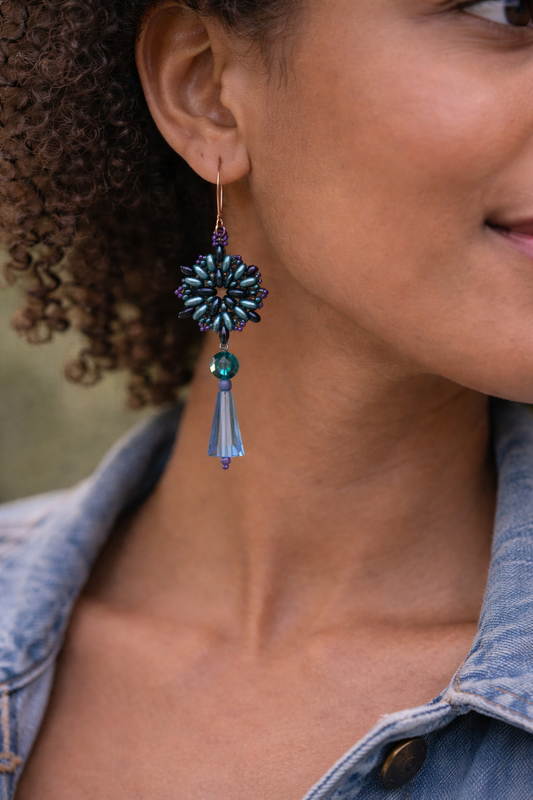 Midnight Prism Bloom Earrings