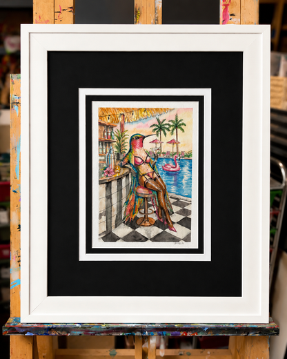 Sugar Hustlers | Set of 4 Original Framed Watercolors 16" x 20"