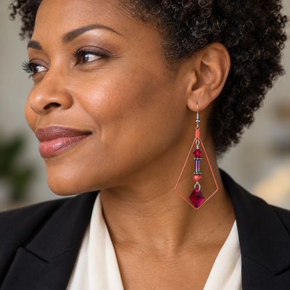 Redline Swarovski Crystal Earrings