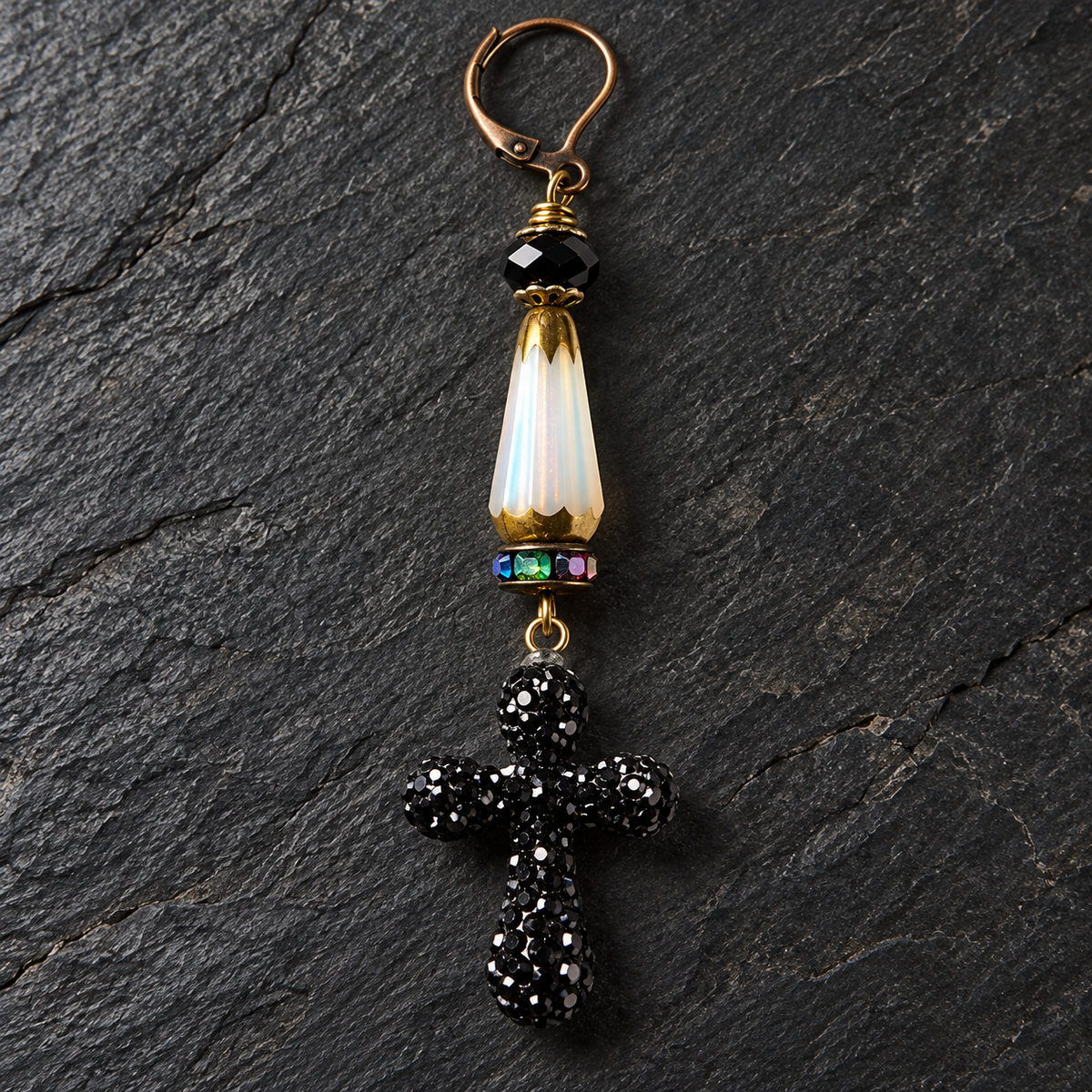 After Hours Pavé Crystal Cross Earrings