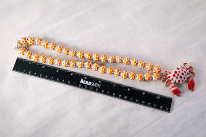 Citrus Crab Statement Necklace