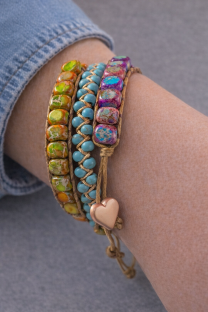 Boho Beaded Wrap Bracelets – Colorful Leather Multi-Wrap Bracelet Collection