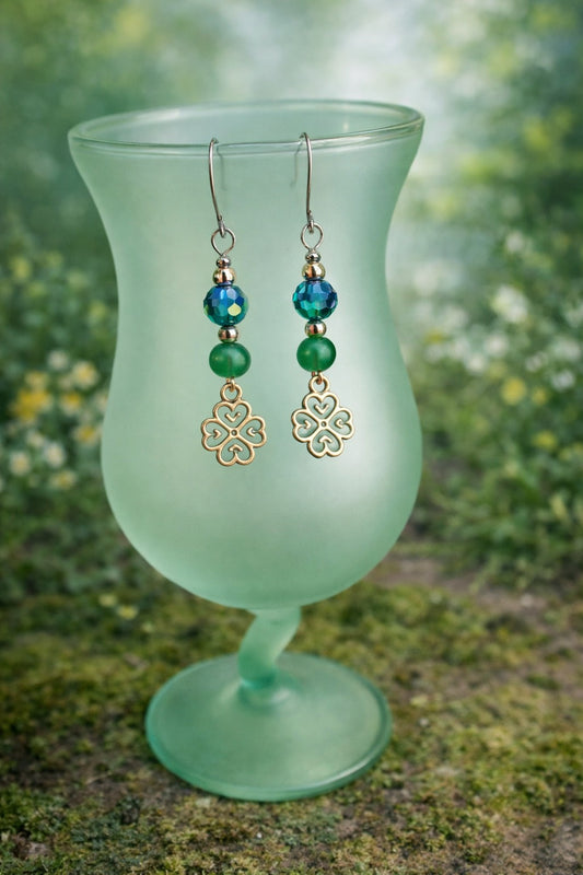 Lucky Charm Clover Drop Earrings