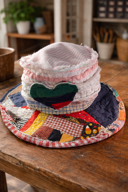 Dorothy Jean Reversible Quilt Hat – Sheep & Sweetheart Edition