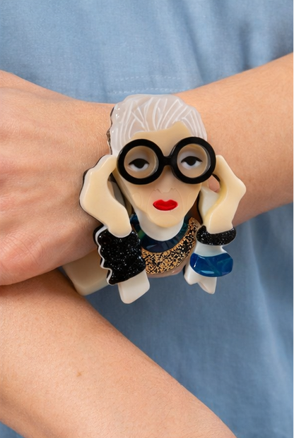Iris Apfel Inspired Acrylic Statement Bracelets – Fashion Icon Cuff Bracelets