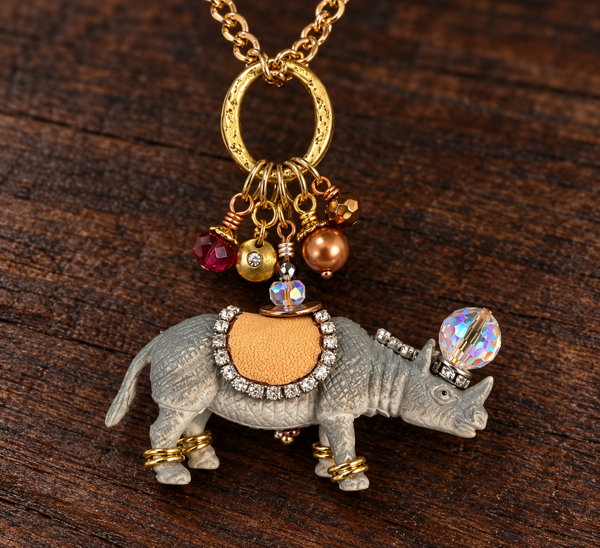 Sir Bling-a-Lot – Crystal Rhino Necklace