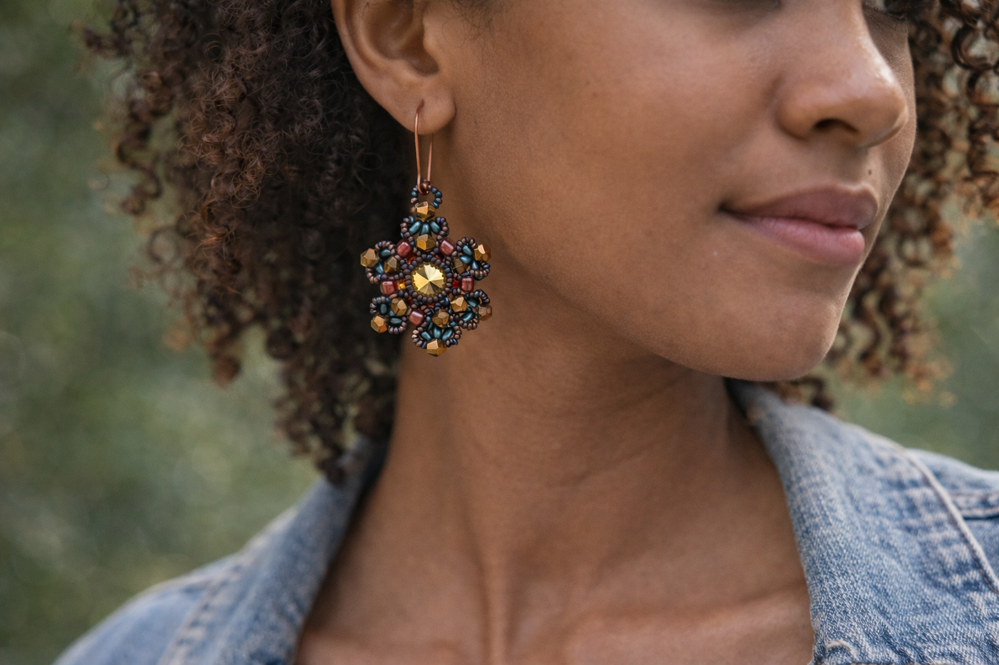 Golden Ember Bloom Earrings