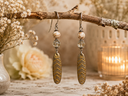 Woodland Wanderer Jasper Bracelet & Earring Set
