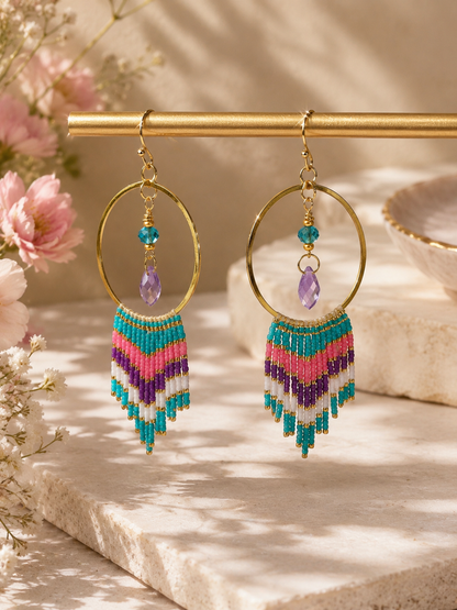 Desert Carnival Fringe Earrings