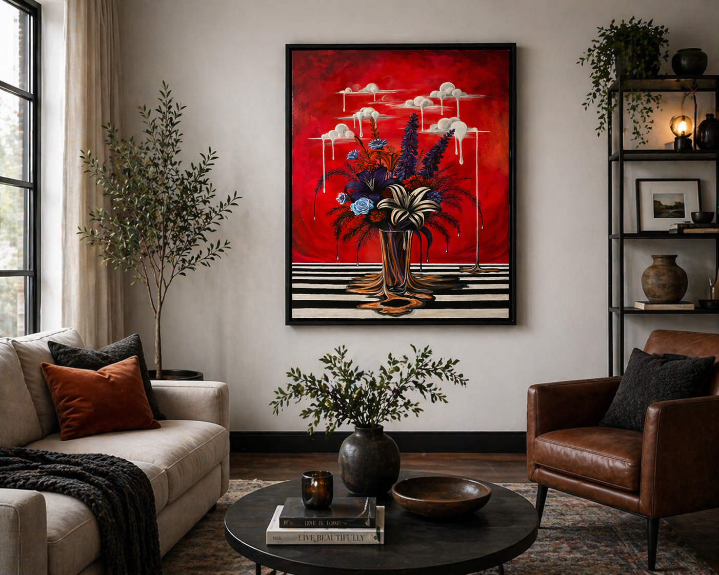 The Sky Began to Drip First – Acrylic Painting on Canvas, 3’ x 4’ Gallery Wrap