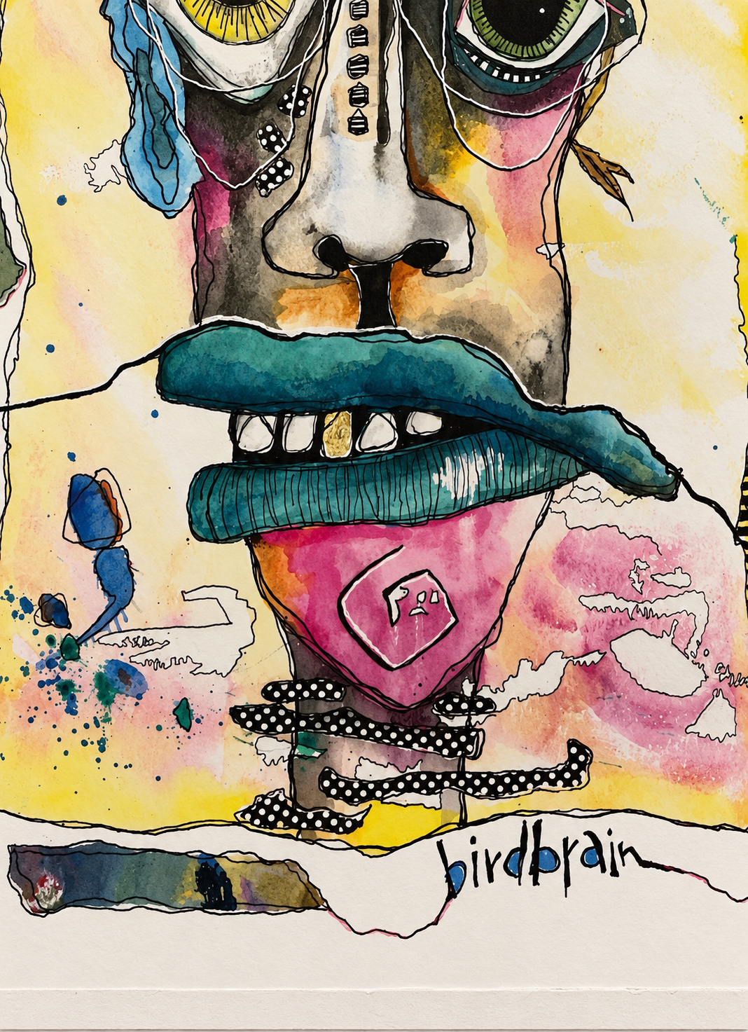 Bird Brain Surreal Portrait Art Print 10.5x15 | Fabulous Firefly