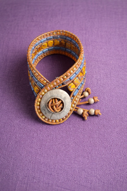 Desert Drift Bohemian Leather Wrap Bracelet