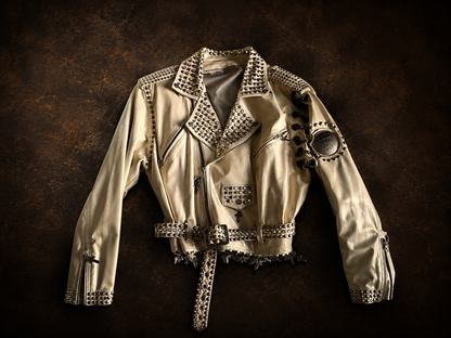 Notorious Motors “Tramps & Thieves” One-of-a-Kind Pearlized Leather Moto Jacket