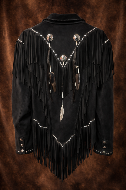 Tramps & Thieves Leather Fringe Jacket – Notorious Motors Sample | XL | Statement Western Biker Luxe