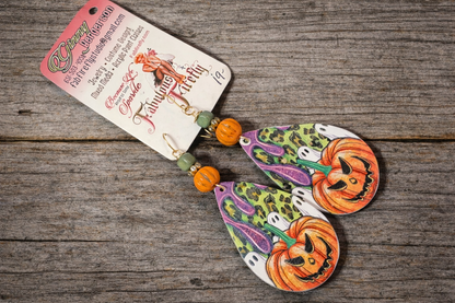 Lightweight Skull & Day of the Dead Teardrop Earrings – Crystal Halloween Statement Earrings