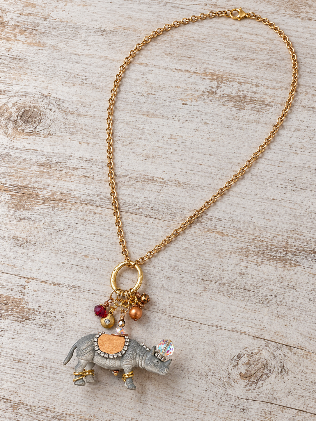 Sir Bling-a-Lot – Crystal Rhino Necklace