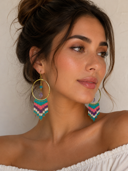 Desert Carnival Fringe Earrings