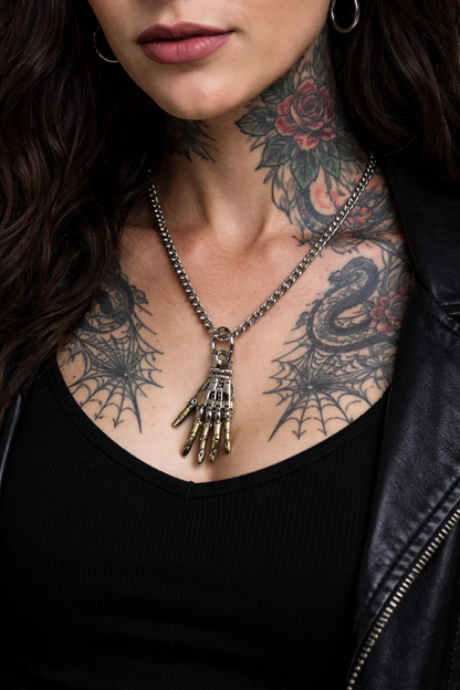 Mechanical Rebel Hand Necklace