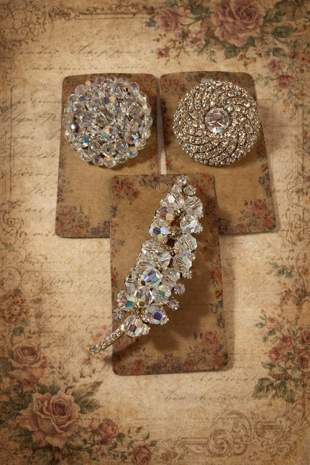 Vintage Crystal Brooch Bar – Choose Your Favorite Sparkle Pin