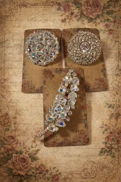 Vintage Crystal Brooch Bar – Choose Your Favorite Sparkle Pin