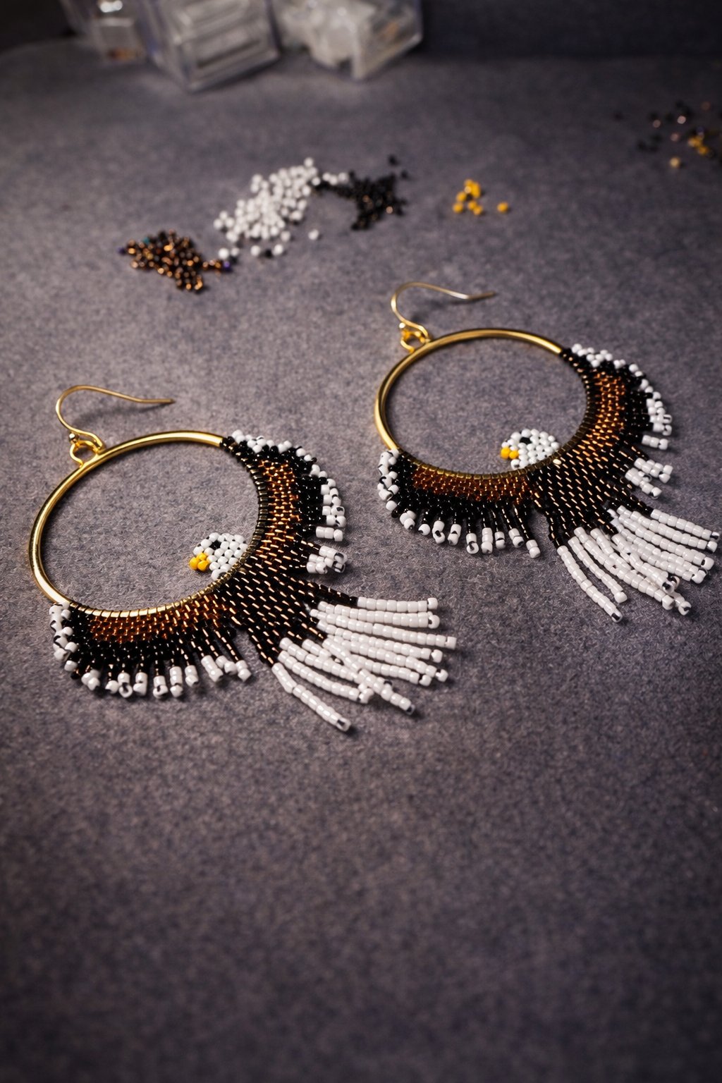 Liberty Flight — 250th Celebration Beaded Hoop Earrings