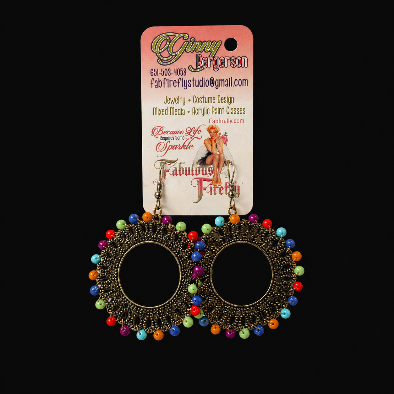Boho Carnival Halo Earrings – Color Pop Filigree Statement Hoops